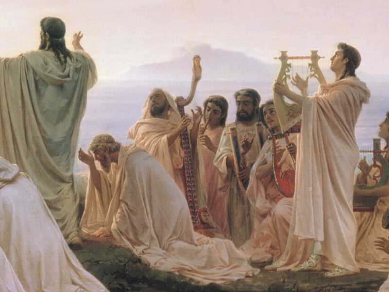 “I Pitagorici festeggiano l’alba” di Fedor Bronnikov (1869)