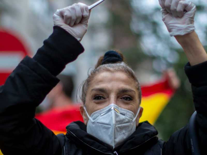 Spagna, proteste anti lockdown a Madrid