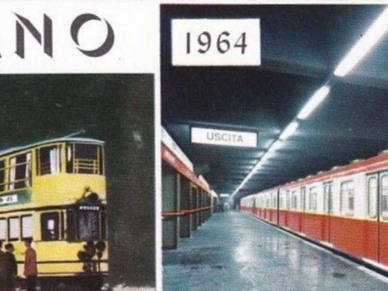 Carrellata sul trasporto pubblico milanese in una cartolina degli anni Sessanta