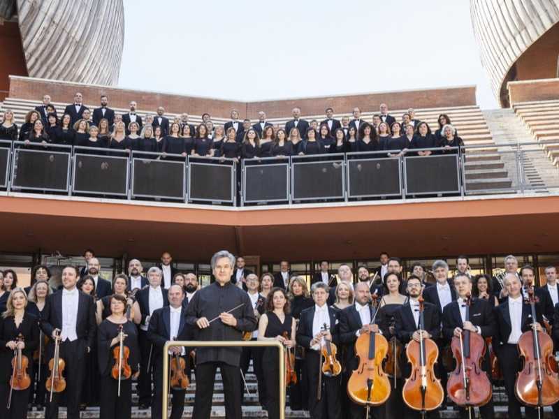 (Beethoven nella Cavea dell'Auditorium, foto dal profilo Facebook di Cultura Roma)