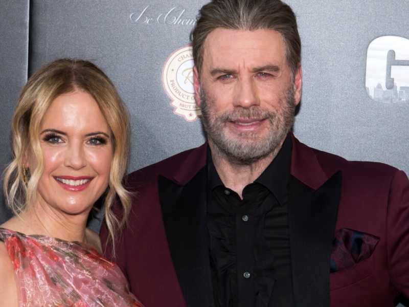 Kelly Preston e John Travolta alla premiere di "Gotti" all'Sva Theatre di New York nel 2018 (foto Charles Sykes/Invision/AP)