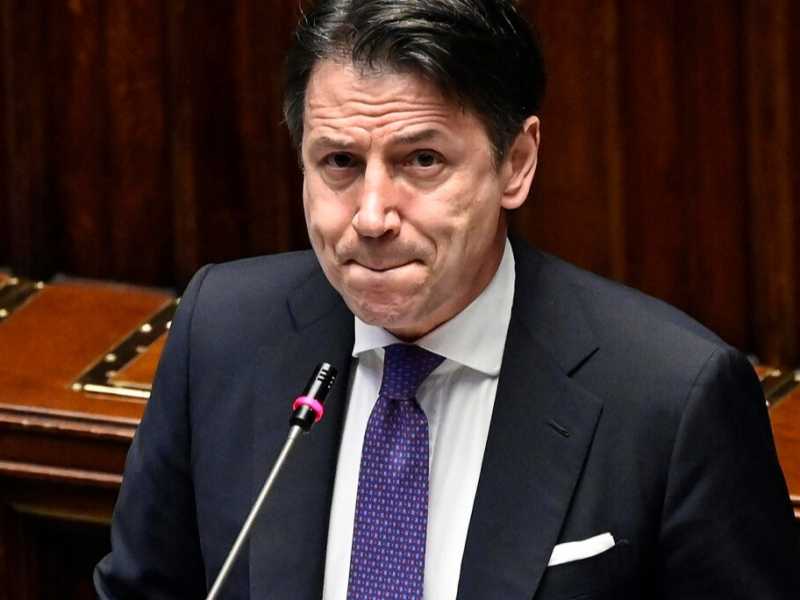 Giuseppe Conte in Aula (LaPresse)