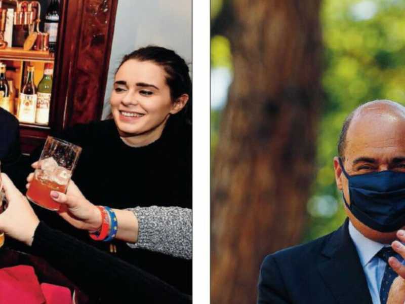Nicola Zingaretti al famoso aperitivo #milanononsiferma organizzato dai giovani del Partito democratico in un locale dei Navigli milanesi (era il 27 febbraio) e poi all&rsquo;ambasciata americana il 4 lugli