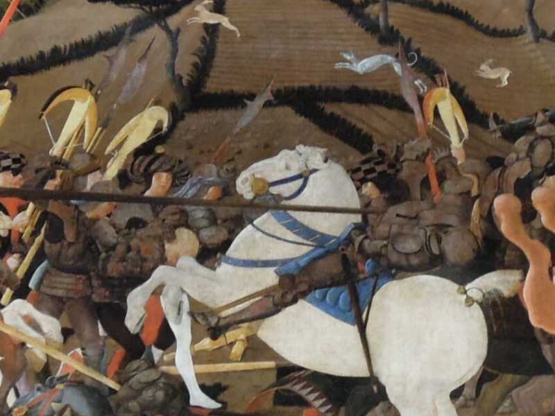 Paolo Uccello, Battaglia di San Romano, pannello agli Uffizi