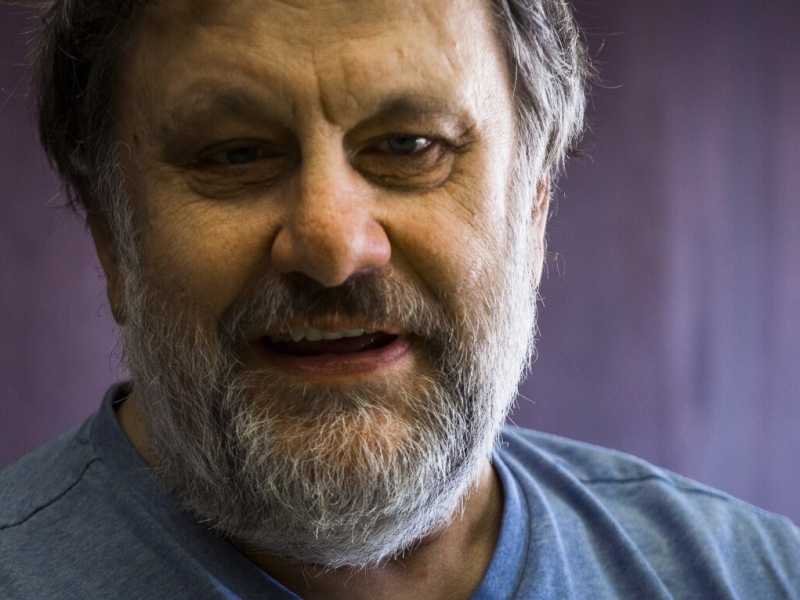 Il filosofo sloveno Slavoj Zizek (foto LaPresse)