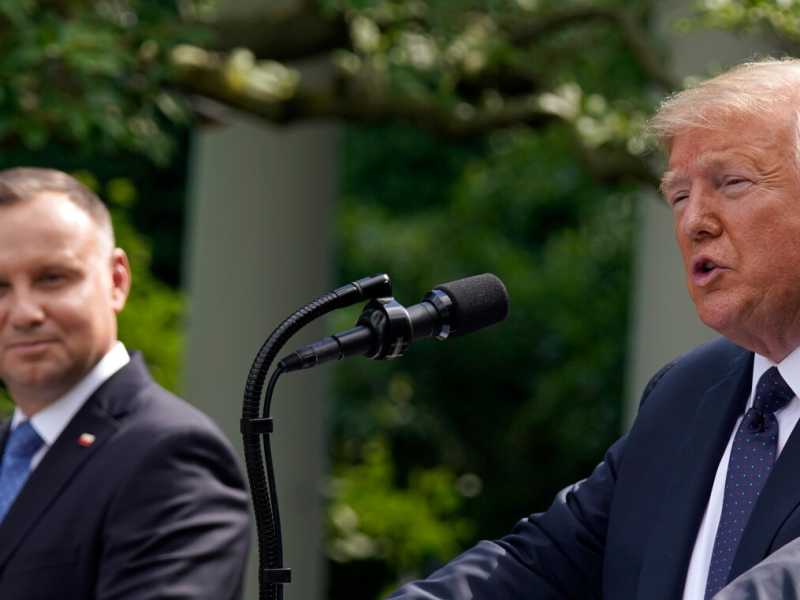 Duda a Washington per ottenere sostegno politico da Trump (LaPresse)