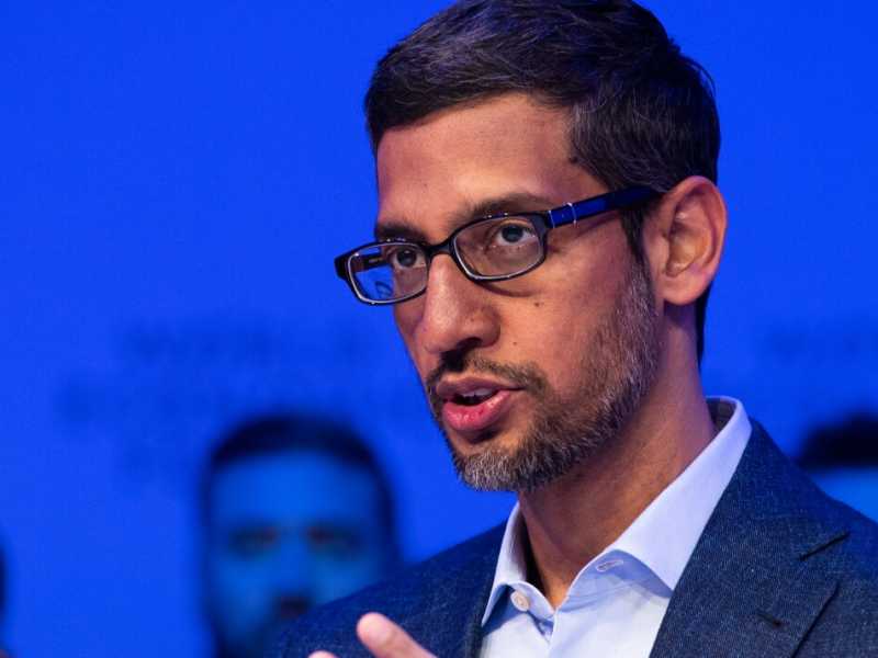 Sundar Pichai, Ceo di Google (foto LaPresse)