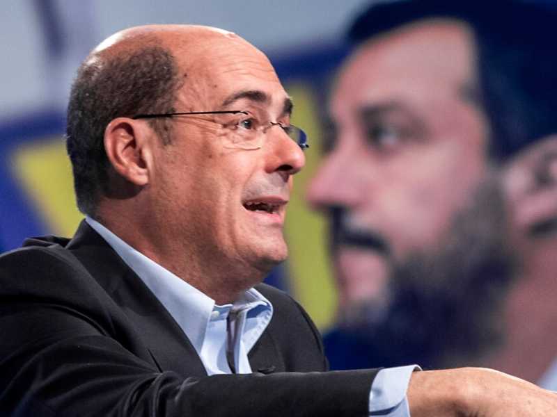 Nicola Zingaretti e Matteo Salvini (Foto LaPresse)