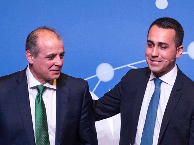 Mimmo Parisi con Luigi Di Maio (foto LaPresse)
