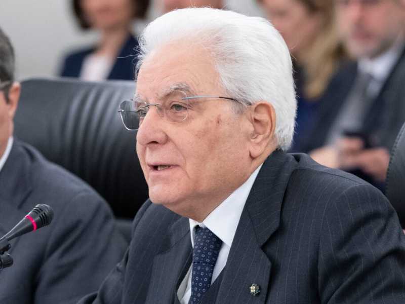 Il presidente della Repubblica, Sergio Mattarella, con il vicepresidente del Csm, David Ermini (foto LaPresse)