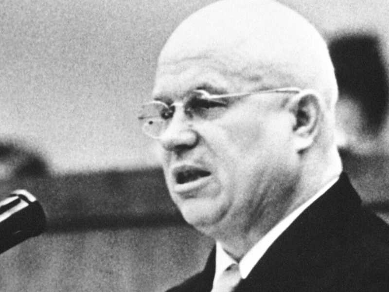 Nikita Kruscev in uno scatto del 1956 (foto LaPresse)