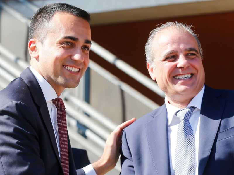 Mimmo Parisi con Luigi Di Maio (foto LaPresse)