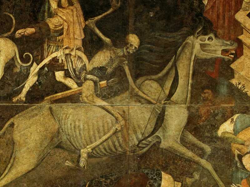 “Il Trionfo della Morte”, affresco staccato conservato nella Galleria regionale di Palazzo Abatellis a Palermo (Wikipedia)