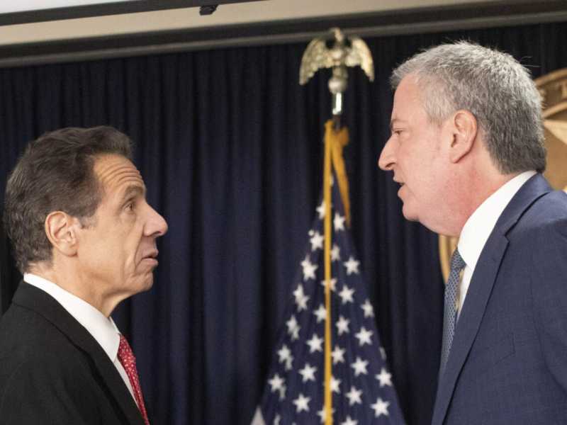 Andrew Cuomo e Bill de Blasio (foto LaPresse)
