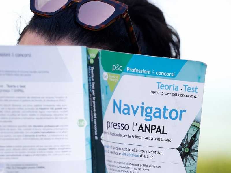 Concorso pubblico per navigator alla Nuova fiera di Roma (foto Cecilia Fabiano - LaPresse)