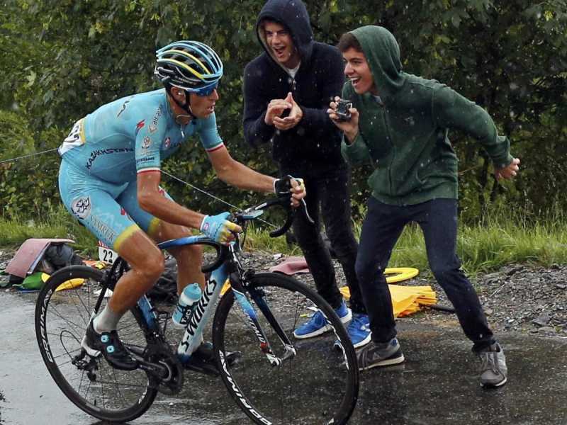 Vincenzo Nibali durante l'ultimo Tour de France (foto LaPresse)