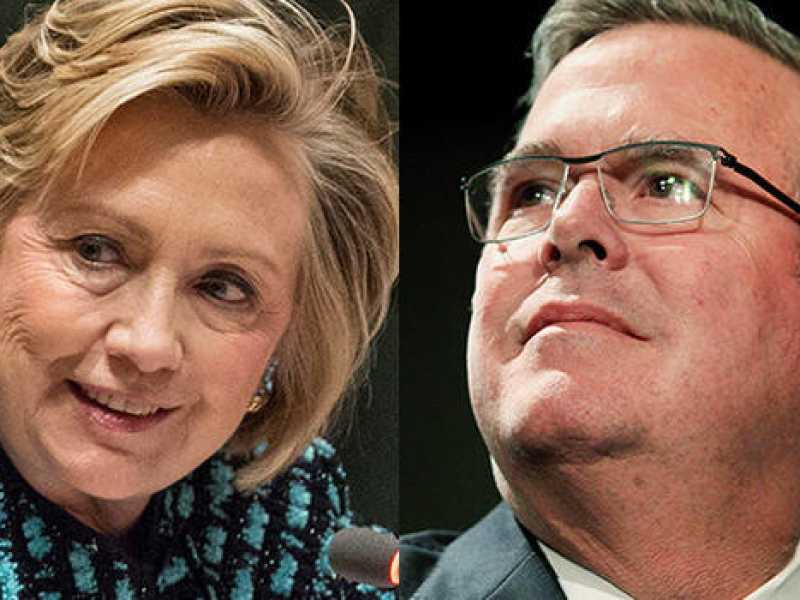 Hillary Clinton e Jeb Bush
