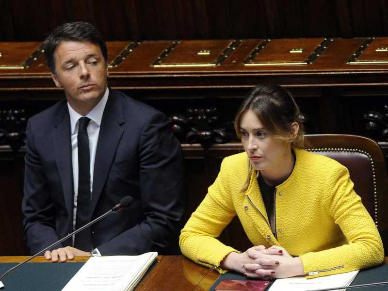 Matteo Renzi e Maria Elena Boschi (foto LaPresse)