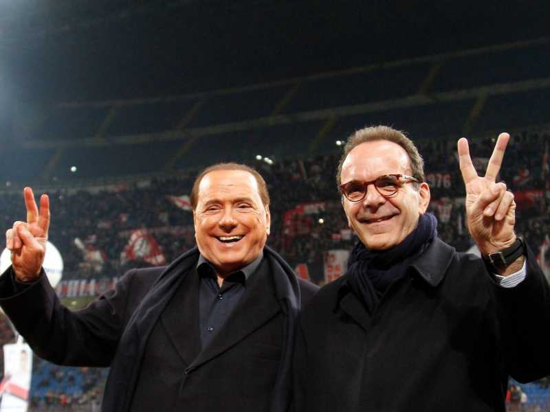Silvio Berlusconi e Stefano Parisi (foto LaPresse)