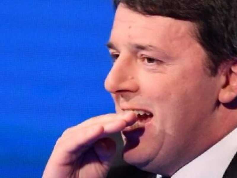 Matteo Renzi ospite di "Che tempo che fa" (foto LaPresse)