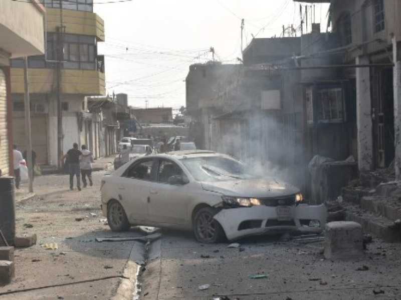 L'attacco di domenica a Kirkuk. Foto LaPresse/XinHua 