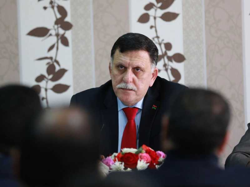 Il premier libico Fayez Serraj (foto LaPresse)