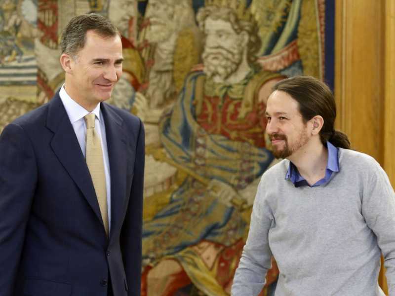 Madrid, Re Filippo a colloquio a Palazzo della Zarzuela (foto LaPresse)