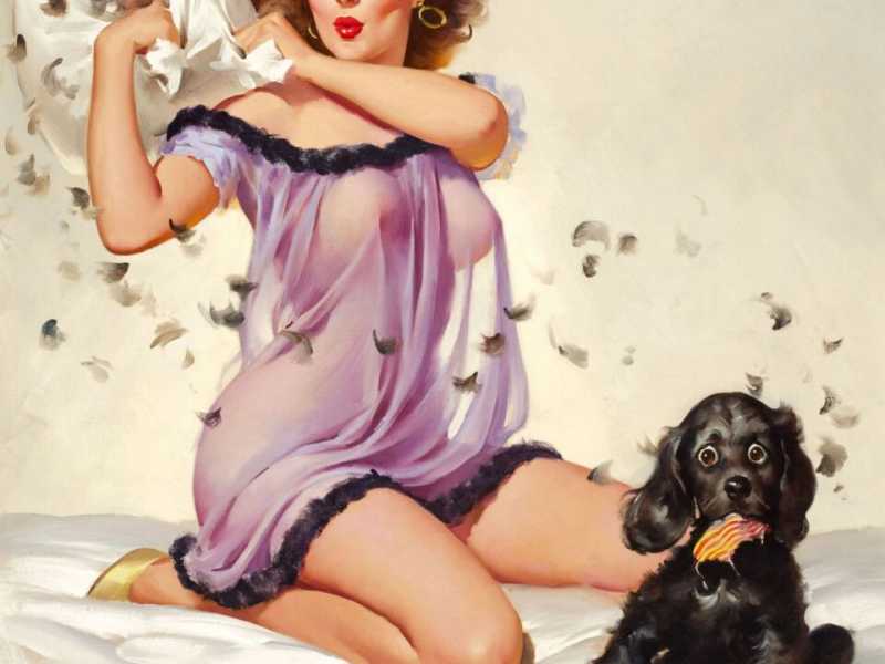 Le pin-up di Gil Elvgren, pittore e illustratore nato nel Minnesota nel 1914, sono tra le più famose bombe sexy ad uso soprattutto della pubblicità