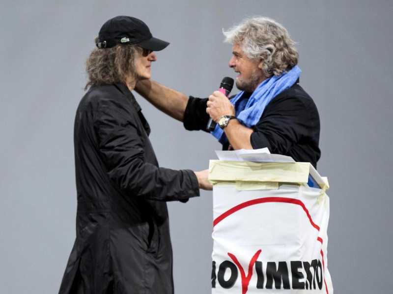 Gianroberto Casaleggio e Beppe Grillo (foto LaPresse)