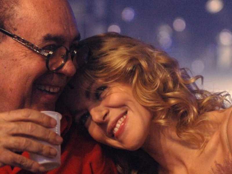 Gianni Boncompagni e Claudia Gerini durante il programma Bombay (foto LaPresse) 