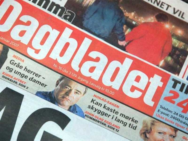 Una prima pagina della rivista Dagbladet
