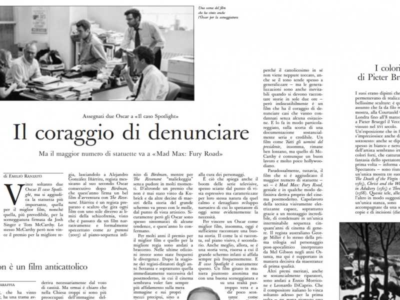 L’Osservatore Romano esalta il film che mostrifica e silenzia la chiesa