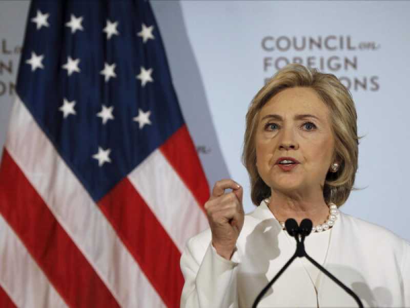 Hillary Clinton al Council on Foreign Relation giovedì (foto LaPresse)