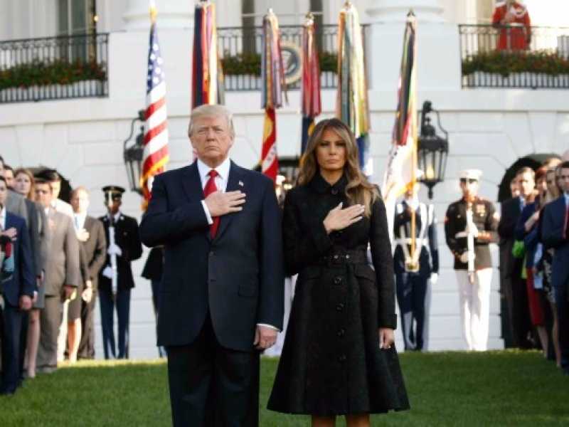 Washington, la commemorazione dell'11 settembre alla Casa Bianca (foto LaPresse)