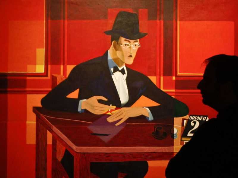 Mostra su Fernando Pessoa alla Fondazione Gulbenkian di Lisbona, nel 2012 (foto Ansa)