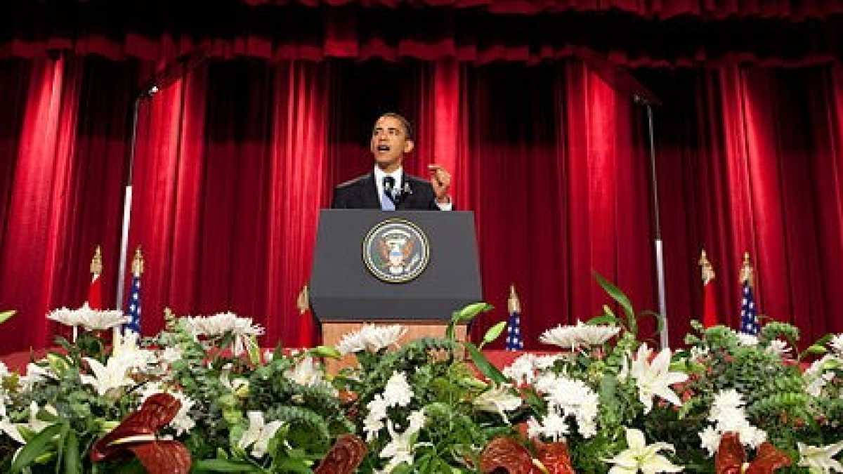 Immagine di Obama al Cairo: mea culpa e naïveté