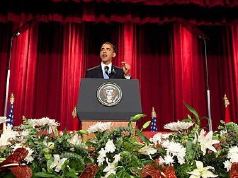 Il discorso di Barack Obama all'Universit&agrave; del Cairo (Foto Wikipedia Commons)