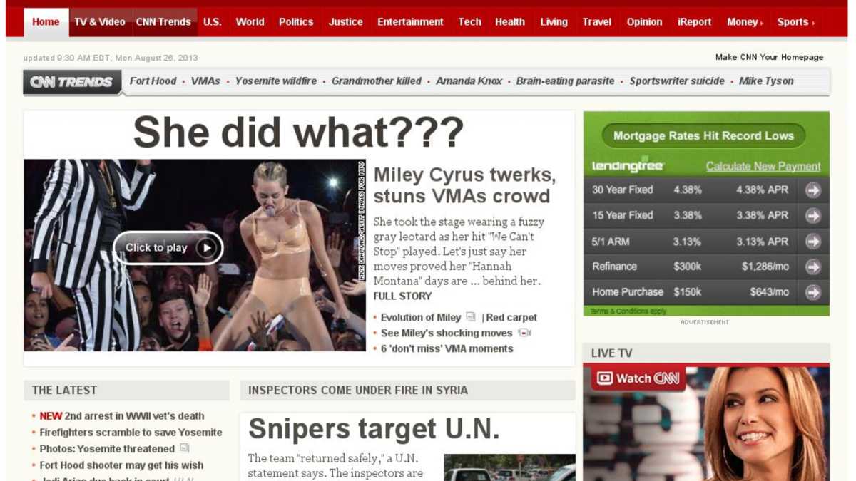 Immagine di Finto editoriale svela una Cnn preda della sindrome da clic a ogni costo