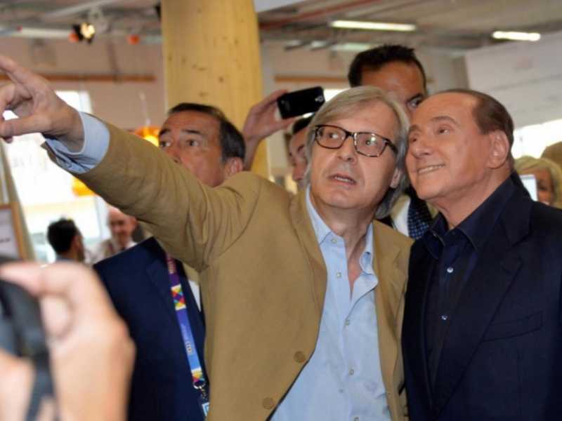 Vittorio Sgarbi con Silvio Berlusconi