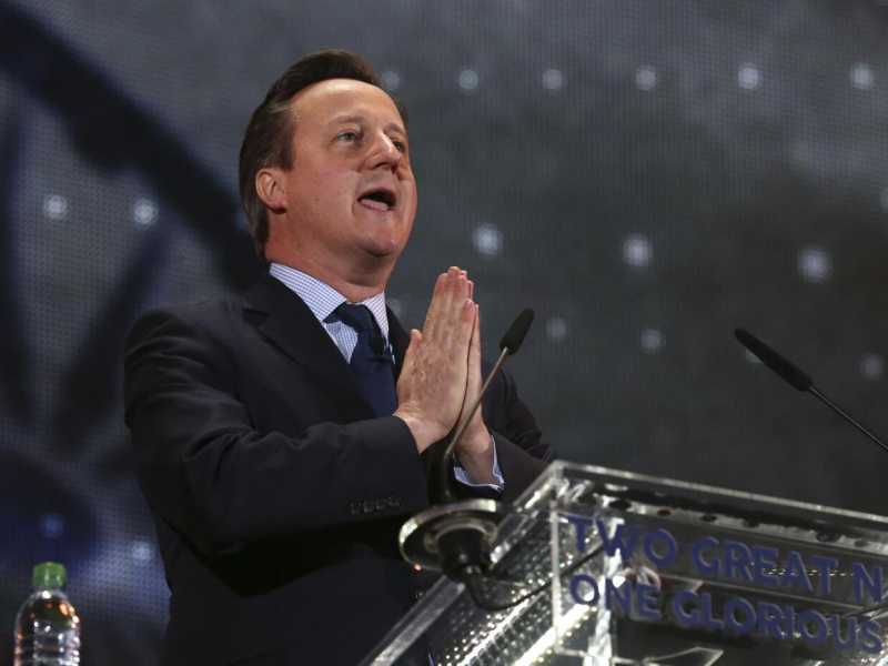 Il premier inglese David Cameron (foto LaPresse)