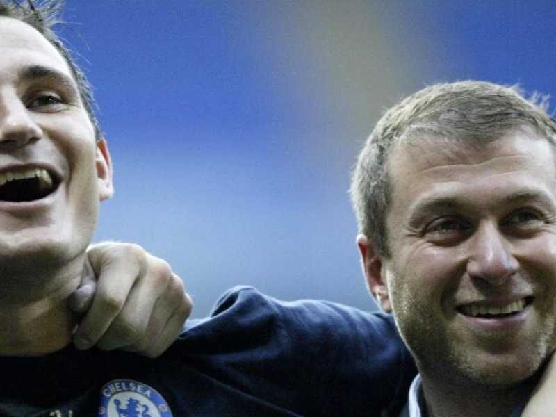 Roman Abramovich (a destra) e Frank Lampard (foto LaPresse)