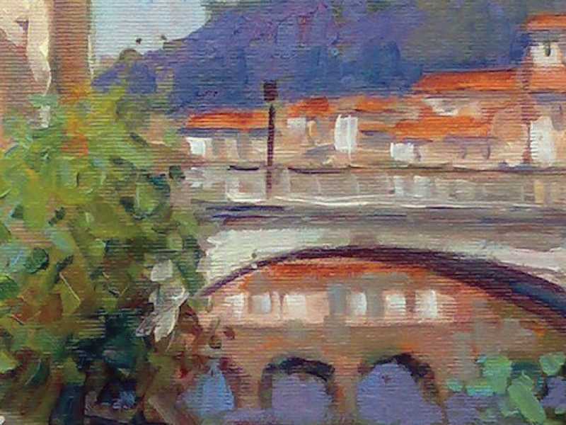 Rignano sull&rsquo;Arno in un dipinto di Mauro Mannelli