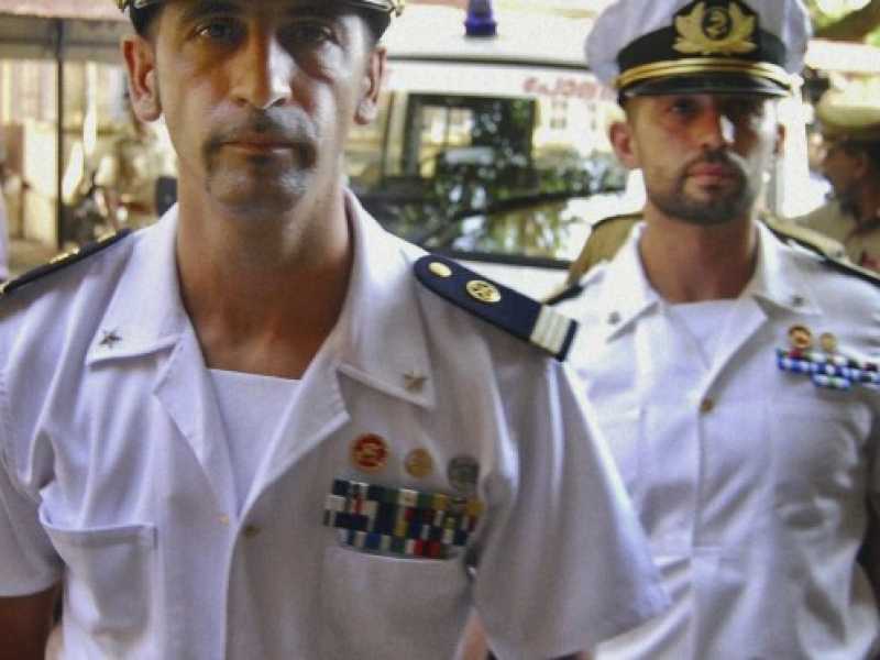 Massimiliano Latorre e Salvatore Girone (foto LaPresse)