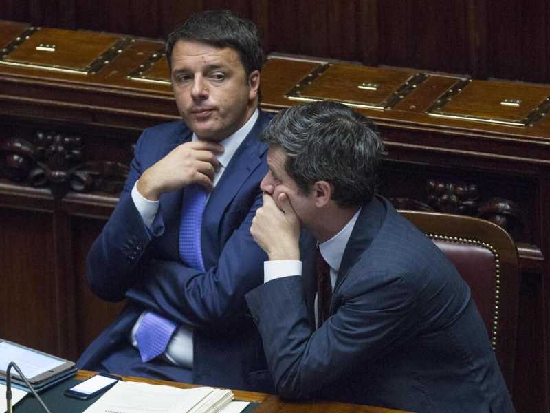 Matteo Renzi e Andrea Orlando (foto LaPresse)