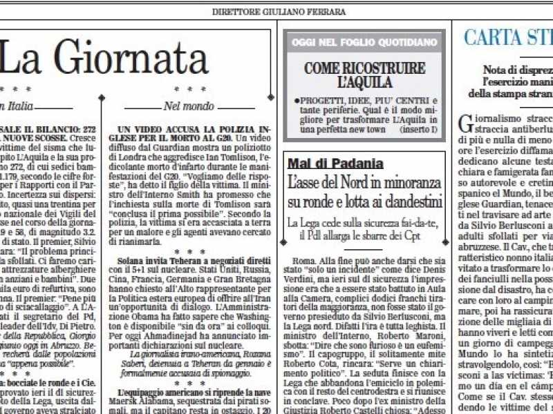 “Come ricostruire L’Aquila”. Sabato e domenica in regalo un numero da collezione