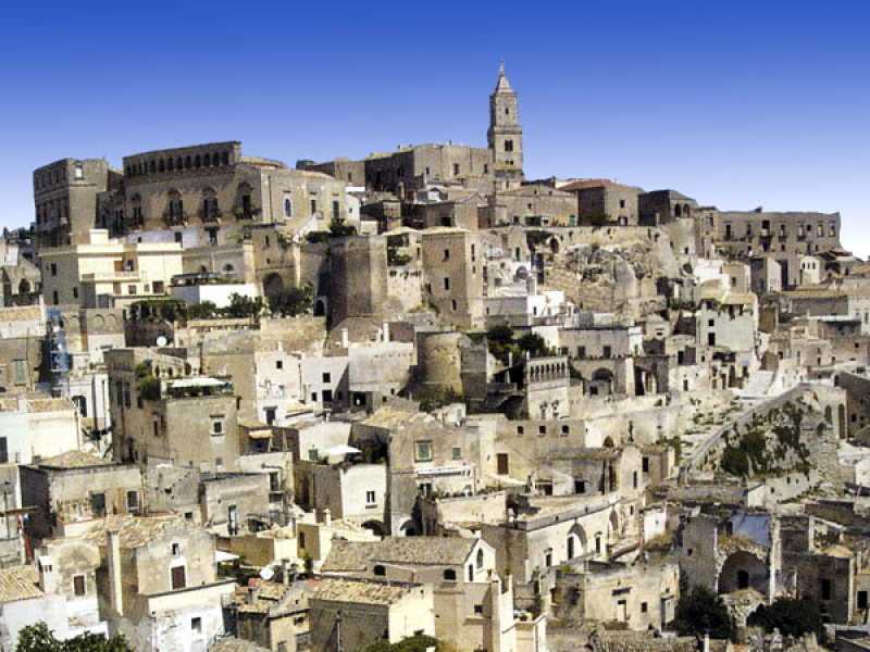 Una veduta del centro storico di Matera