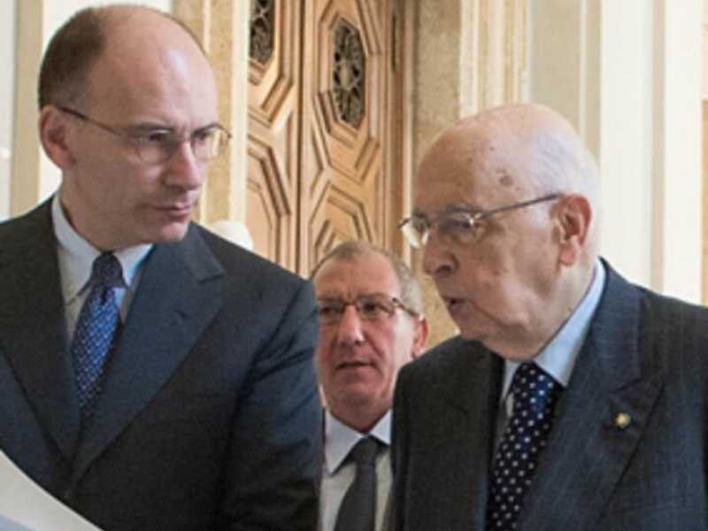 Patto di coalizione, Letta riferisce a Napolitano