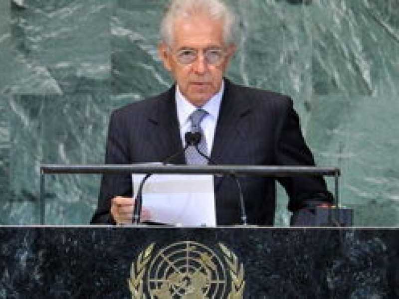 Al suo debutto all’Onu Monti rassicura e promette più Europa