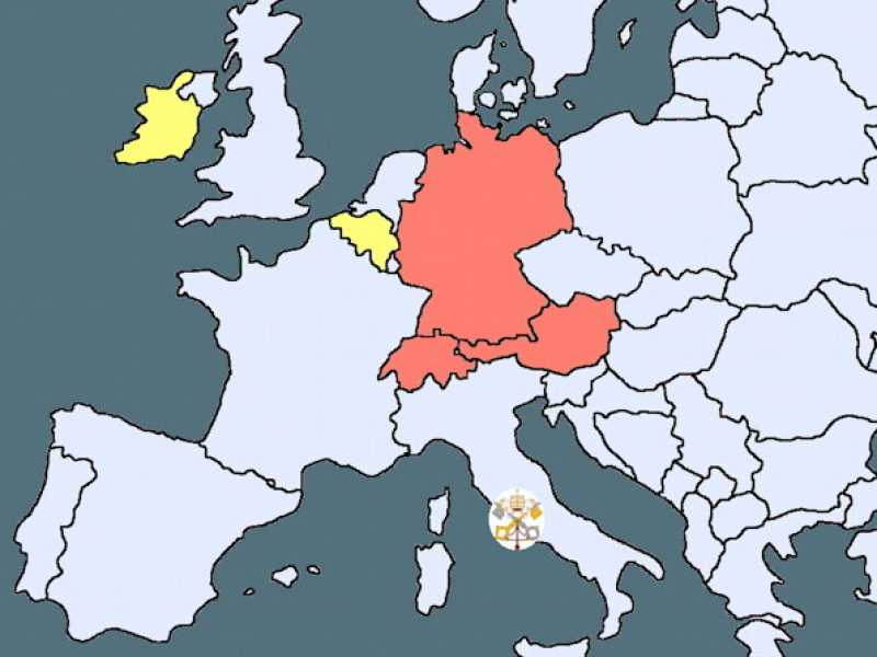 Mappa della chiesa ribelle contro Benedetto XVI