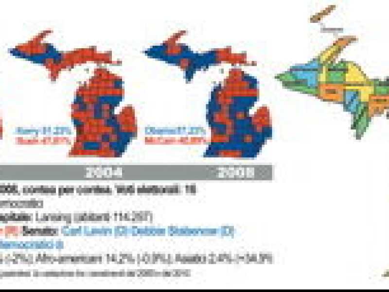 Il Michigan dipinto di blu